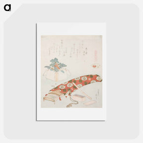 アートポストカード-Hokusai's Akoya shell - 葛飾 北斎 Postcard.
