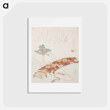 アートポストカード-Hokusai's Akoya shell - 葛飾 北斎 Postcard.