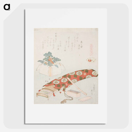 アートポスター-Hokusai's Akoya shell - 葛飾 北斎 Poster.