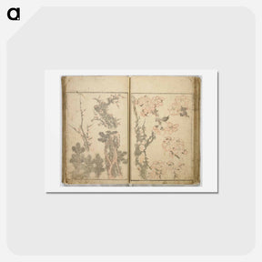 アートポストカード-Random sketches by Hokusai volumes 1 to 11 - 葛飾 北斎 Postcard.