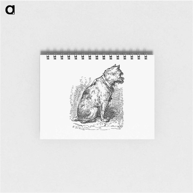 アートメモ帳-Sitting Dog, from The New Hyperion
 - 大英図書館 Memo.