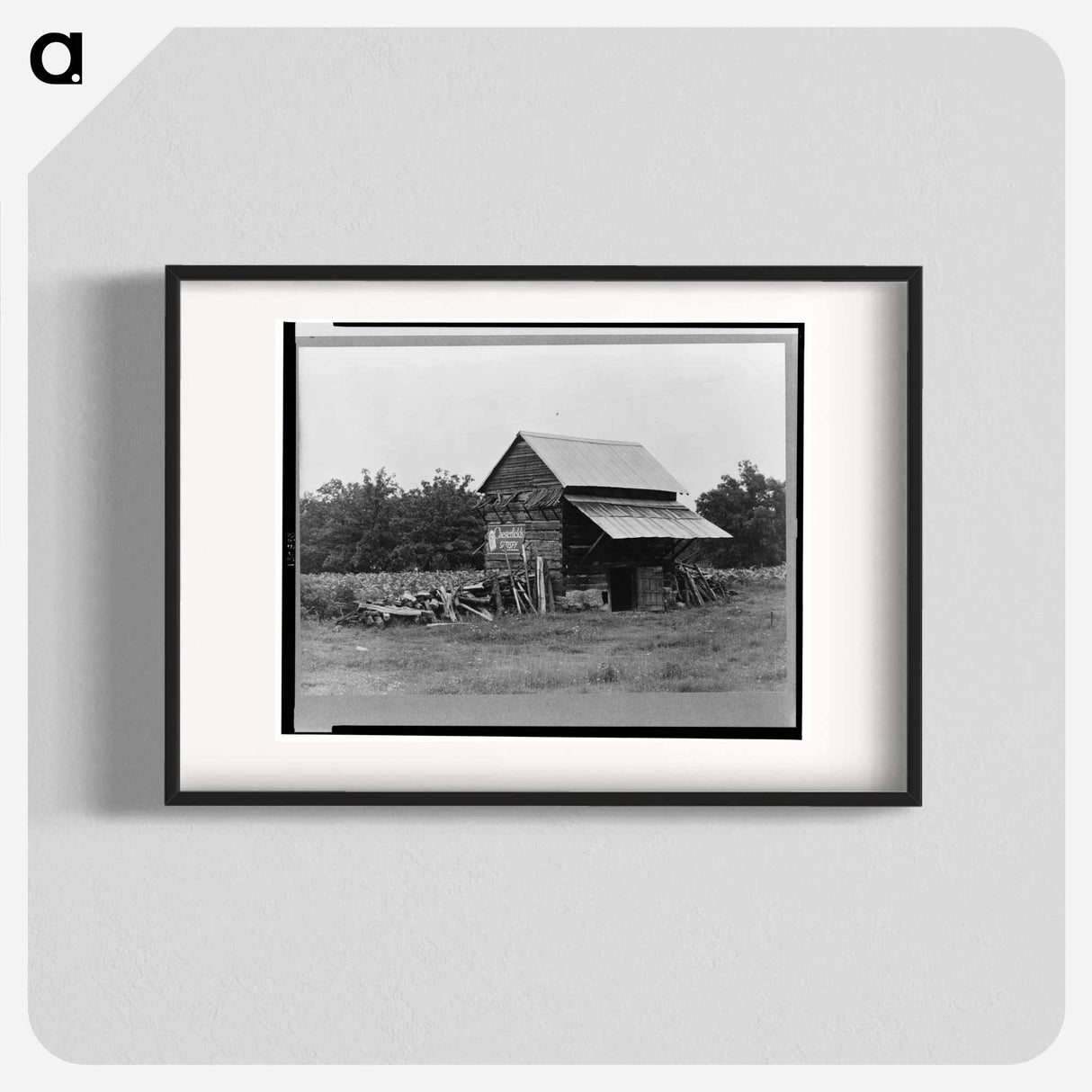 The tobacco barn - Dorothea Lange Poster.