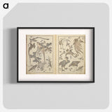 アートポスター-Random sketches by Hokusai volumes 1 to 11 - 葛飾 北斎 Poster.