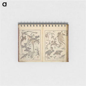 アートメモ帳-Random sketches by Hokusai volumes 1 to 11 - 葛飾 北斎 Memo.