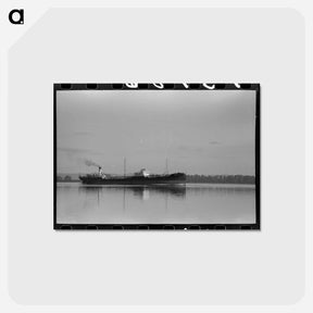 アートポストカード-Freighter on Columbia River
 - ラッセル リー Postcard.