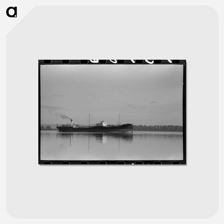 アートポストカード-Freighter on Columbia River
 - ラッセル リー Postcard.