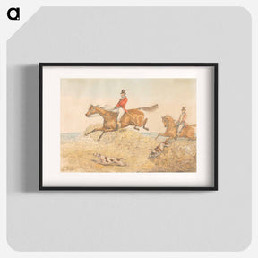 アートポスター-Two Riders and a Couple of Hounds Clearing a Wall
 - イェール大学アートギャラリー Poster.