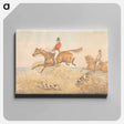 アートパネル-Two Riders and a Couple of Hounds Clearing a Wall
 - イェール大学アートギャラリー Canvas.