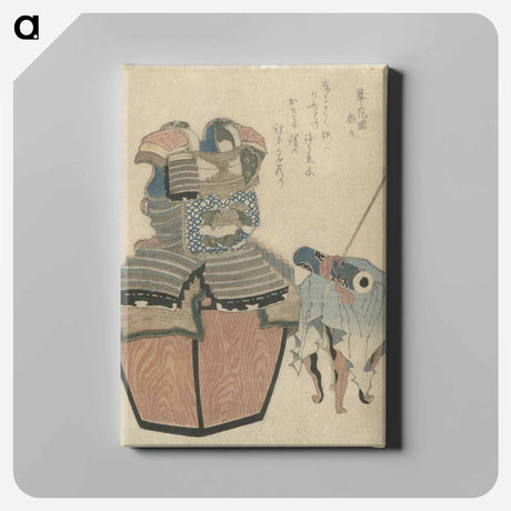アートパネル-A comparison of Genroku poems and shells - 葛飾 北斎 Canvas.
