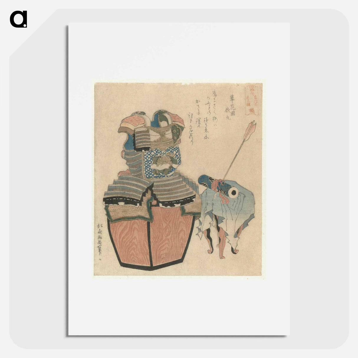 A comparison of Genroku poems and shells - Katsushika Hokusai Poster.