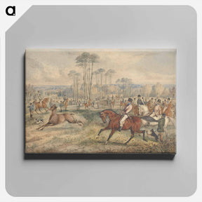 アートパネル-Stag Hunting - The Meet: a Hind Released From a Van
 - イェール大学アートギャラリー Canvas.