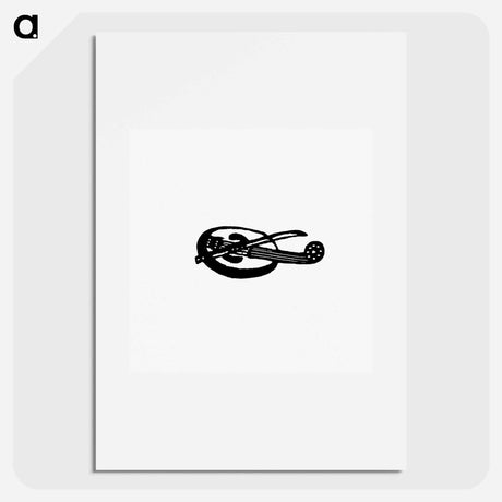 アートポスター-Medieval Oval Three Strings Fiddle
 - 大英図書館 Poster.