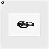 アートポストカード-Medieval Oval Three Strings Fiddle
 - 大英図書館 Postcard.