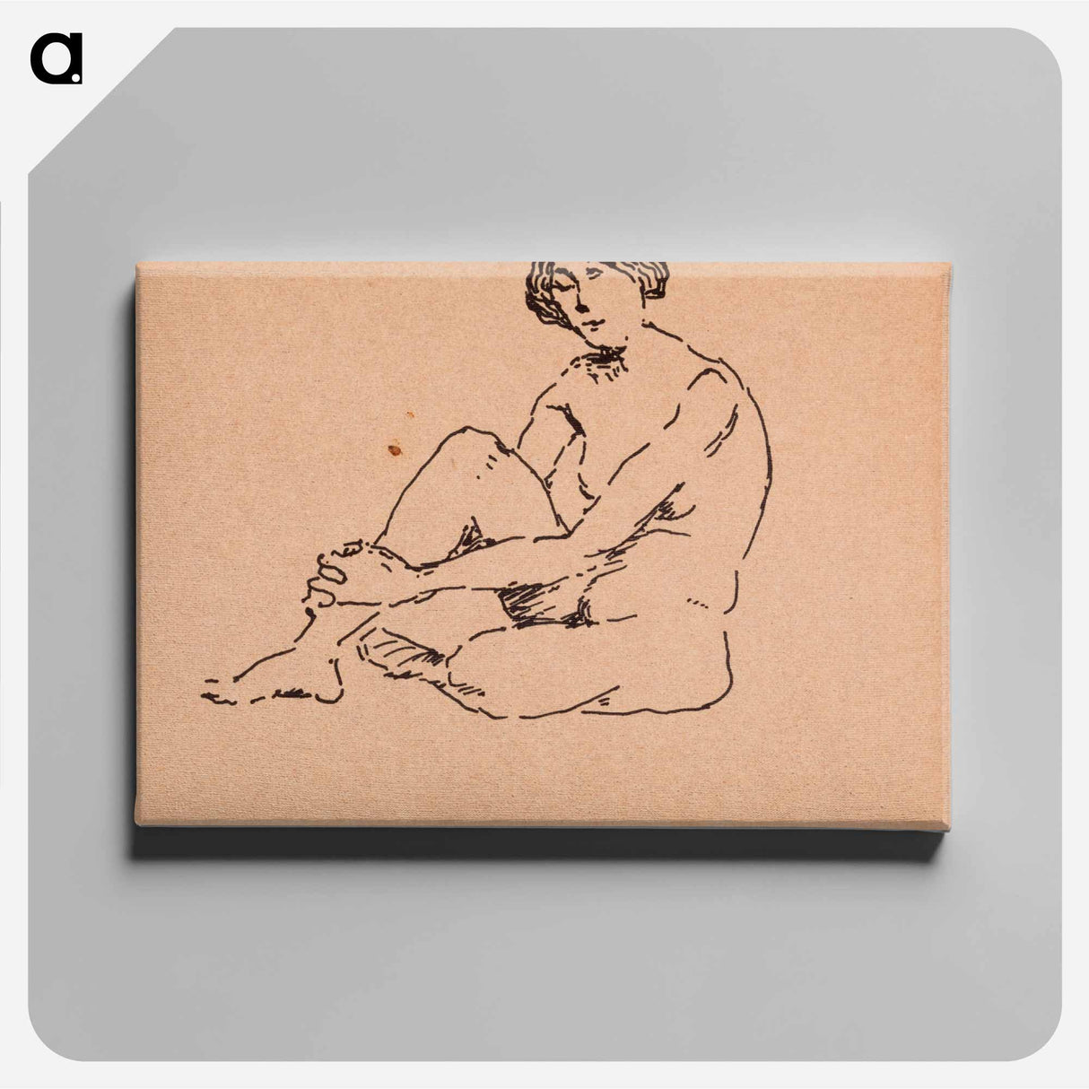 アートパネル-Nude Seated
 - バーンズ・コレクション Canvas.