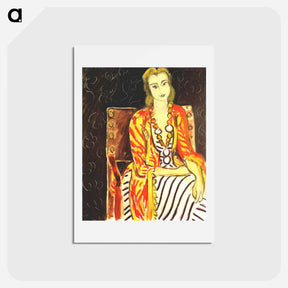 アートポストカード-Persian Robe and Large Amber Necklace - アンリ マティス Postcard.