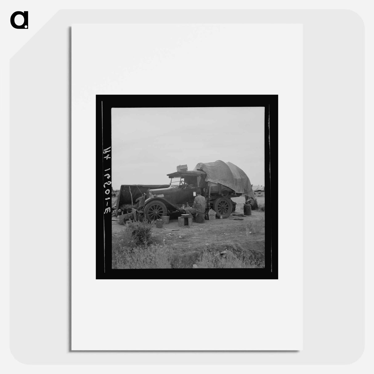 Untitled photo, possibly related to: Potato picker in camp near Shafter, California - Dorothea Lange Poster.