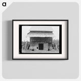 Tobacco barn with front shelter - Dorothea Lange Poster.