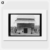 Tobacco barn with front shelter - Dorothea Lange Poster.