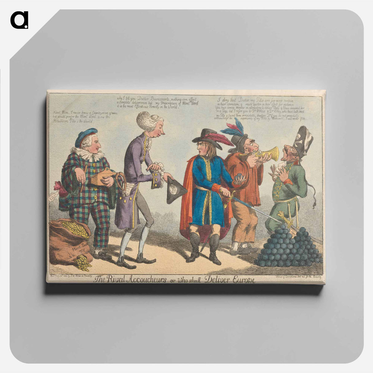アートパネル-The Rival Accoucheurs or Who Shall Deliver Europe
 - イェール大学アートギャラリー Canvas.