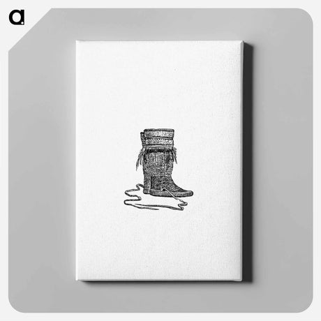 アートパネル-Eskimo Boots and Shoes of Different Ornaments from The American North Pole Expedition
 - 大英図書館 Canvas.
