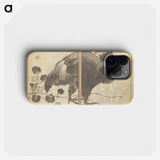 Old Manji's Cursive Picture Album - Katsushika Hokusai Phone Case.