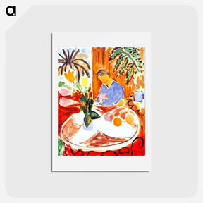 アートポストカード-Small Interior with Round Marble Table - アンリ マティス Postcard.