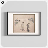 Katsushika Hokusai's Japanese women. Album of Sketches - Katsushika Hokusai Poster.