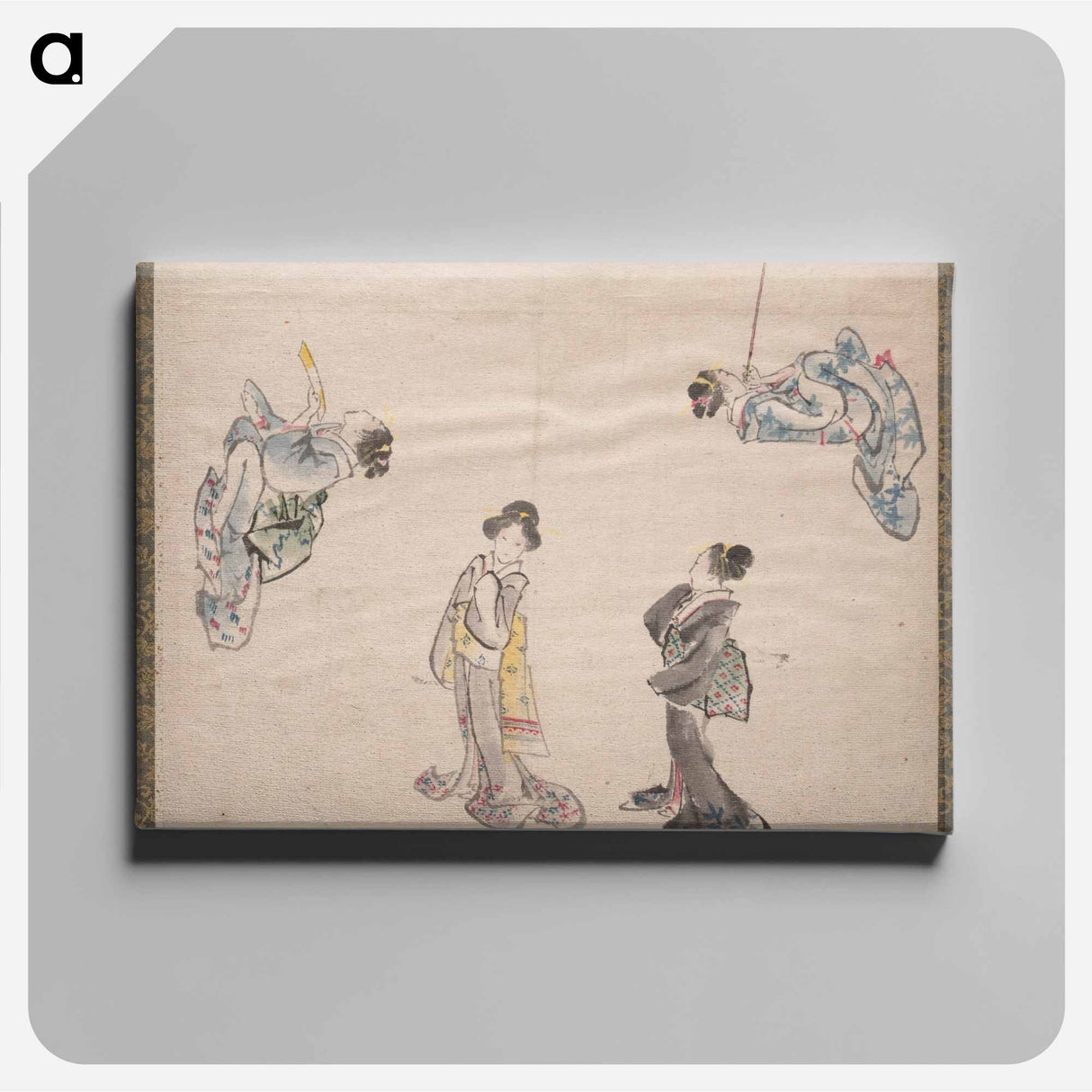 Katsushika Hokusai's Japanese women. Album of Sketches - Katsushika Hokusai Canvas.