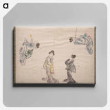 Katsushika Hokusai's Japanese women. Album of Sketches - Katsushika Hokusai Canvas.