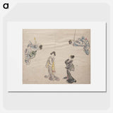 アートポスター-Katsushika Hokusai’s Japanese women. Album of Sketches - 葛飾 北斎 Poster.