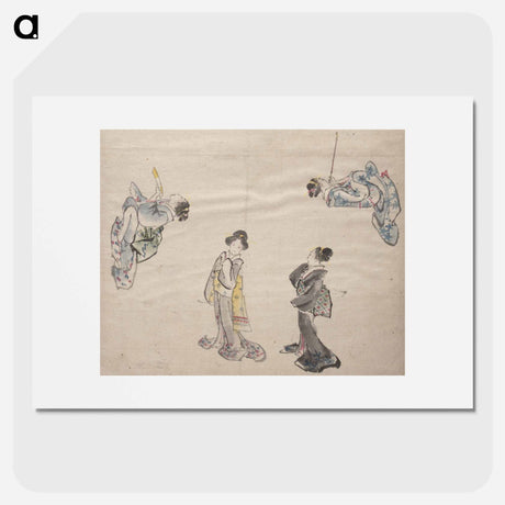 アートポスター-Katsushika Hokusai’s Japanese women. Album of Sketches - 葛飾 北斎 Poster.