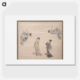 Katsushika Hokusai's Japanese women. Album of Sketches - Katsushika Hokusai Poster.