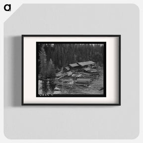 アートポスター-Small privately owned mill in the woods, recently discontinued. - ドロテア ラング Poster.