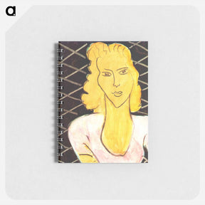 アートメモ帳-Ochre Head, Lozenge Background - アンリ マティス Memo.