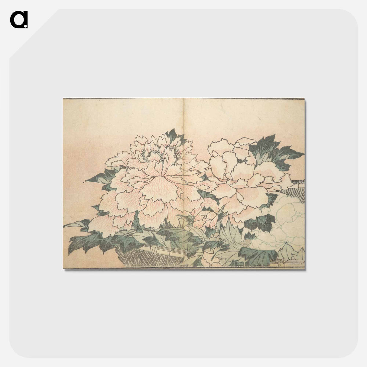 アートポストカード-A Realistic Sketchbook by Hokusai - 葛飾 北斎 Postcard.