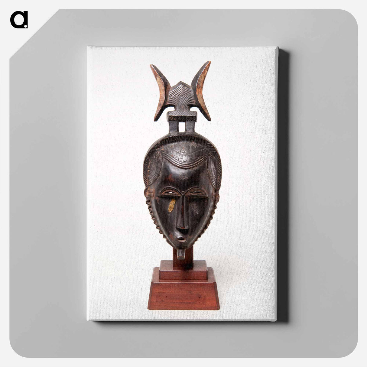アートパネル-Mask: Portrait of a Man with Weaving Shuttles (Mblo)
 - バーンズ・コレクション Canvas.