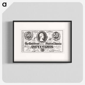 アートポスター-Confederate Fifty Cents
 - ボストン公共図書館 Poster.