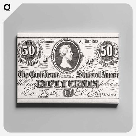 アートパネル-Confederate Fifty Cents
 - ボストン公共図書館 Canvas.