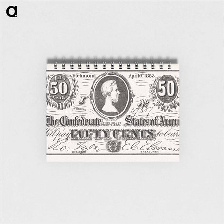 アートメモ帳-Confederate Fifty Cents
 - ボストン公共図書館 Memo.