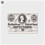 アートポストカード-Confederate Fifty Cents
 - ボストン公共図書館 Postcard.
