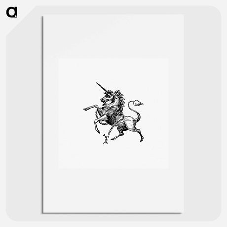 アートポスター-Unicorn Engraving
 - 大英図書館 Poster.