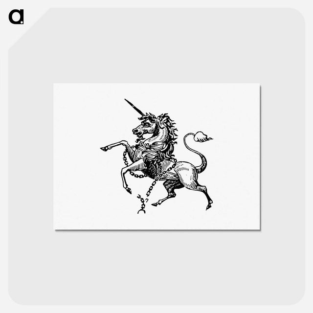 アートポストカード-Unicorn Engraving
 - 大英図書館 Postcard.