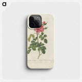 Rose illustration - ピエール ジョゼフ ルドゥーテ Phone Case.