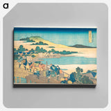 Fukui Bridge in Echizen Province - Katsushika Hokusai Canvas.