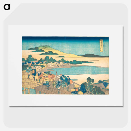 アートポスター-Fukui Bridge in Echizen Province - 葛飾 北斎 Poster.