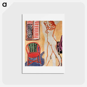 アートポストカード-Standing Nude With Raised Arms - アンリ マティス Postcard.