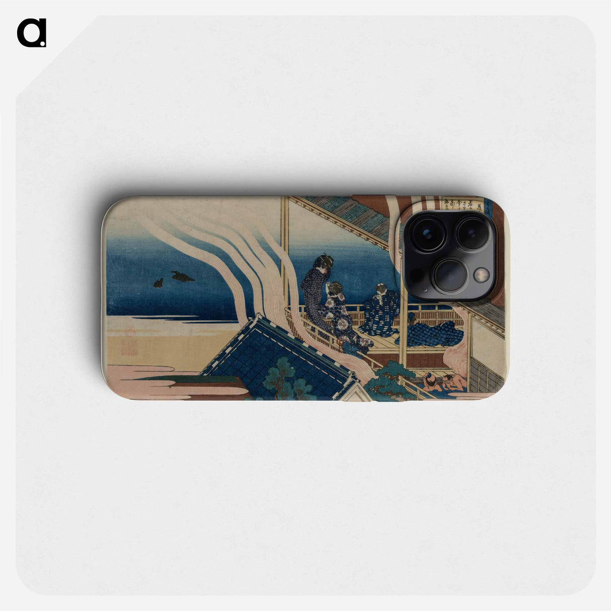 Hokusai's Poem by Fujiwara no Yoshitaka - 葛飾 北斎 Phone Case.