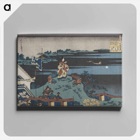 アートパネル-Hokusai's Abe no Nakamaro - 葛飾 北斎 Canvas.