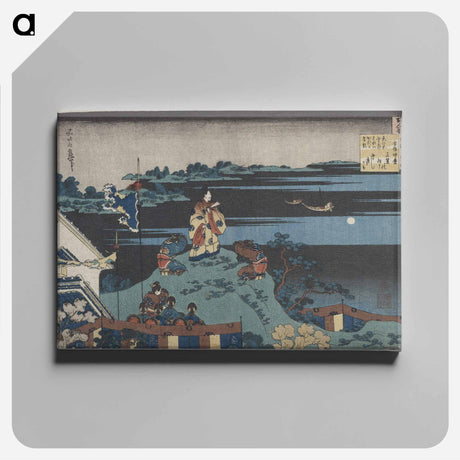 アートパネル-Hokusai's Abe no Nakamaro - 葛飾 北斎 Canvas.