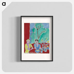 アートポスター-Two Girls, Red and Green Background - アンリ マティス Poster.